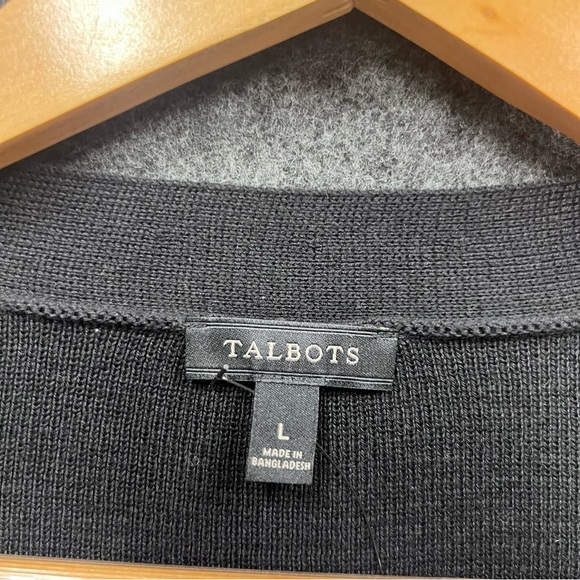 NWT Talbots Black Cardigan Women’s Sweater Size L - Picture 4 of 11